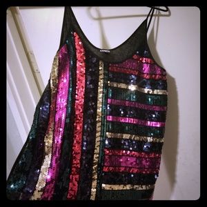 Express Sequin Striped Cami